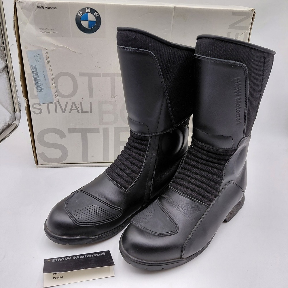 BMW Motorrad Allround Gore-Tex Motorcycle Boots Black Leather Mens EU 43 US 10